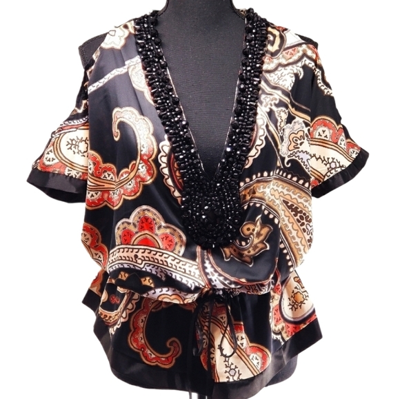 Baby Phat Tops - Baby Phat. Cold Shoulder Jeweled Blouse